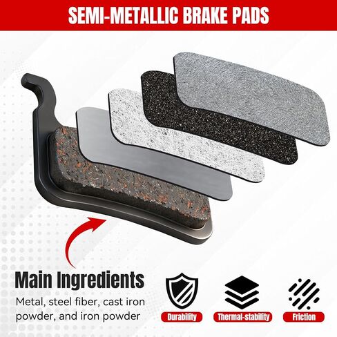 JERBOR Brake Pads for Segway for Ninebot ZT3 Pro, Front Rear Semi Metallic Brakes, Durable Wheel Brake, Accessories for Segway for Ninebot in Kuwait