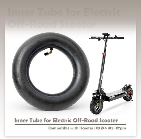 10 Inch Inner Tubes Compatible with IScooter iX3 iX4 iX5 iX7 pro Electric Off-Road Scooter, Rear Front Wheel Tires Parts Replacement Thickened Rubber Puncture-Resistant Black in Kuwait