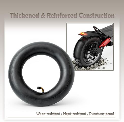 10 Inch Inner Tubes Compatible with IScooter iX3 iX4 iX5 iX7 pro Electric Off-Road Scooter, Rear Front Wheel Tires Parts Replacement Thickened Rubber Puncture-Resistant Black in Kuwait