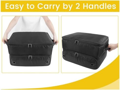 Golf Trunk Organizer for Volvo EX30 EX40 2025–2026, 2 Layer Storage with Shoe Compartment, Car Locker for Balls, Tees and Accessories in Kuwait
