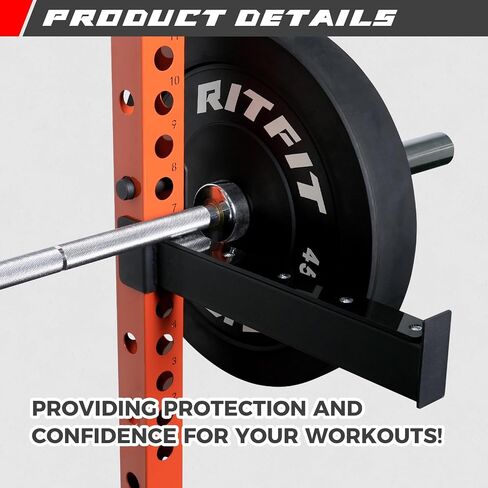 مرفق قفص الطاقة من RitFit Spotter Arms، قضبان أمان لحامل القرفصاء لرف الطاقة 2.36 بوصة × 2.36 بوصة، ملحق قضيب القرفصاء الآمن لصالة الألعاب الرياضية المنزلية in Kuwait