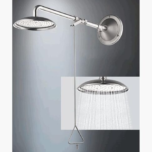 Wall Mounted Eyewash Shower Station, Eye Wash Shower System, Safety Shower Washing Device for Laboratory and Factory in Kuwait