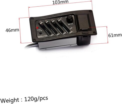 Folk Guitarra Pickup Eq Band Amplifier System for Acoustic Guitars Pre Wired with Volume Control and Connecting Wire Essential Accessory for Sound in Kuwait