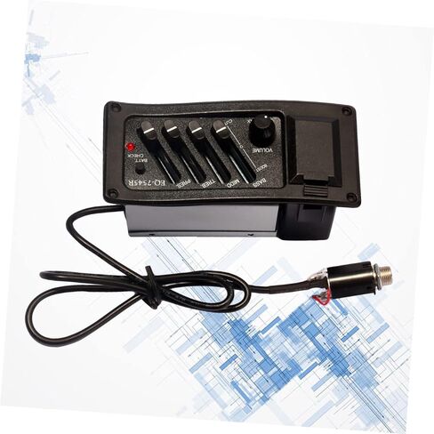 Folk Guitarra Pickup Eq Band Amplifier System for Acoustic Guitars Pre Wired with Volume Control and Connecting Wire Essential Accessory for Sound in Kuwait