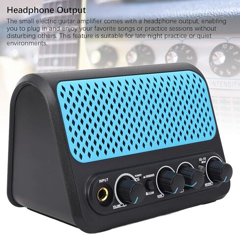 WALFRONT 10W Mini Guitar Amplifier BT 5.0 Double Channel Small Practice Guitar Amp with Clean Distortion Reverb for Practice Anywhere in Kuwait