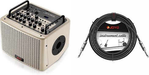 JOYO 40 Watt Acoustic Combo Amplifier (BSK-40 White) Bundles with JOYO Audio Instrument Cable 15ft （CM-04） in Kuwait
