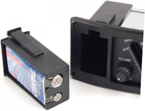 4 الفرقة الصوتية الغيتار بيك اب Preamp موالف EQ-7545R مضخم بيزو للقيثارات الصوتية الأسود in Kuwait