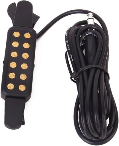 Milisten Gold Sound Amplifier Clip-on Acoustic Guitar Pickup Portable Lightweight Compatible Acoustic Guitars in Kuwait