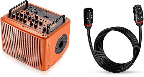 JOYO 40 Watt Acoustic Combo Amplifier (BSK-40 Orange) Bundles with JOYO XLR Cables 20ft (CM-28) in Kuwait
