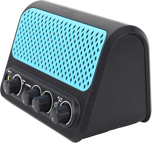 RiToEasysports Mini Guitar Amp Portable Guitar Amplifier Wireless Rechargeable with Clean Distortion Reverb Effects Headphone Output for Electric Acoustic Bass Practice Performance in Kuwait