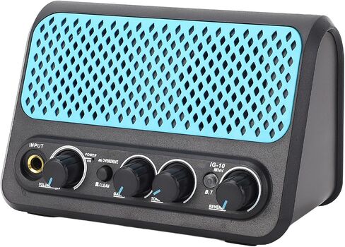 RiToEasysports Mini Guitar Amp Portable Guitar Amplifier Wireless Rechargeable with Clean Distortion Reverb Effects Headphone Output for Electric Acoustic Bass Practice Performance in Kuwait