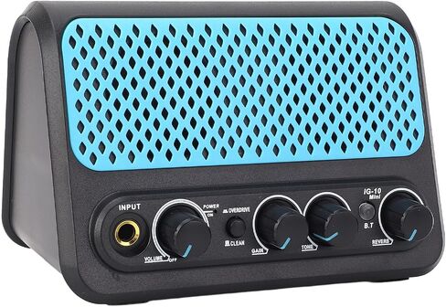 RiToEasysports Mini Guitar Amp Portable Guitar Amplifier Wireless Rechargeable with Clean Distortion Reverb Effects Headphone Output for Electric Acoustic Bass Practice Performance in Kuwait