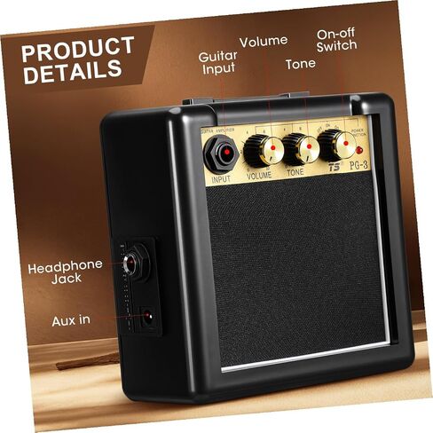 Yardwe 1pc Guitar Accessories Mini Guitar Amplifier Loudspeaker for Players Outdoor and Folk Music in Kuwait