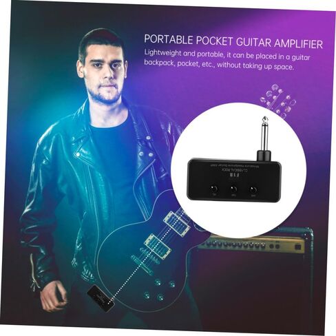 Portable Mini Electric Guitar Amplifier Bass Guitar Headphone Amp for Practice Lightweight Pocket Size Dual Channel Output in Kuwait