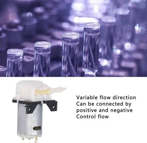 Fafeicy Peristaltic Pump, Aluminum Alloy DC 12V Mini Dosing Pump 0 to 100 Ml per Min, Self Priming Reversible, for Experimental Research Aquarium Liquid Transfer in Kuwait