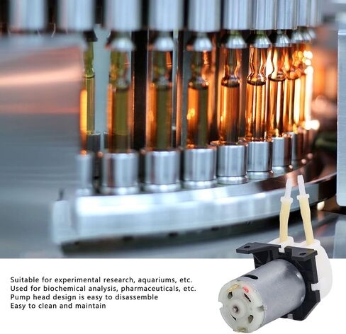 Fafeicy Peristaltic Pump, Aluminum Alloy DC 12V Mini Dosing Pump 0 to 100 Ml per Min, Self Priming Reversible, for Experimental Research Aquarium Liquid Transfer in Kuwait