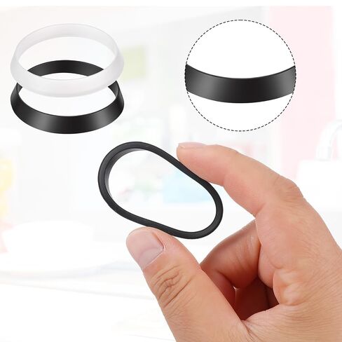 20PCS Sink Drain Gasket, Seal Ring Silicone Washer Waste Pipe Seals Rings Rubber Gasket Washers Cone Silicone Seal Ring for 1 1/2 Inch Drain Pipe Sink Drains Black & White in Kuwait
