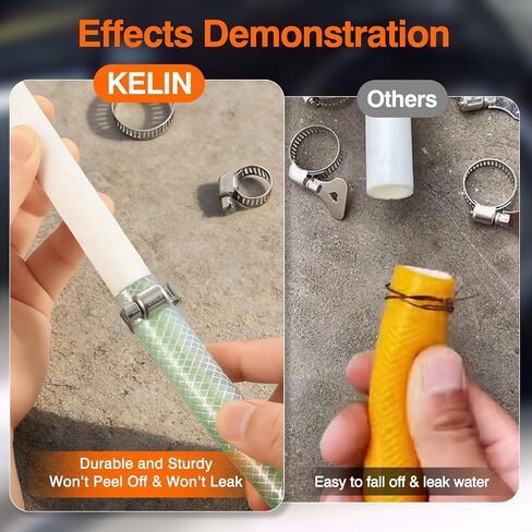 KELIN 217PCS 304 Stainless Steel Hose Clamp Kit, 9 Sizes from 1/4" to 2-1/2" (6-63mm) Adjustable Worm Gear Clamps with Socket Wrench& Screwdriver, Automotive Fuel Line Water Pipe Clamps Assortment Set in Kuwait