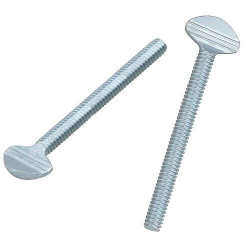 10PCS Carbon Steel Wing Screws 1/4-20 x 2-1/2 Thumb Screws Flat Screws Fully Threaded Zinc Plated Racket Screws for Panels Furniture Lampshades Musical Instruments in Kuwait