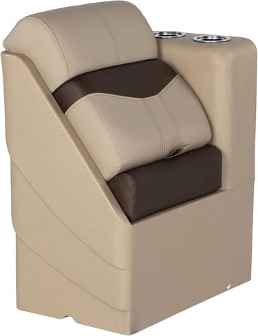 Lippert Rockport Series 17" Left Pontoon Chaise, Measures 17" L x 32.5" W x 26" H, Marine-Grade Vinyl, High-Density Foam, Easy Installation, Fits Most Pontoons, River Rock – 20221094034 in Kuwait
