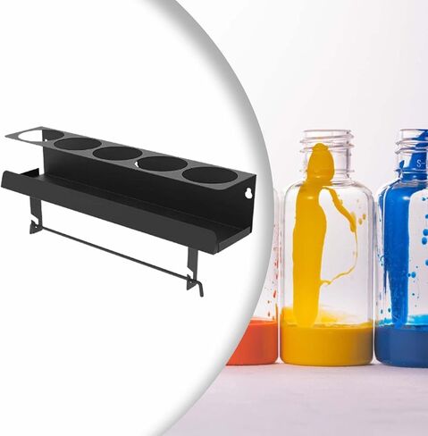 Generic حامل زجاجة رذاذ على الحائط رف مثبت على الحائط 5 فتحات منظم لمساحة العمل الحرفية in Kuwait