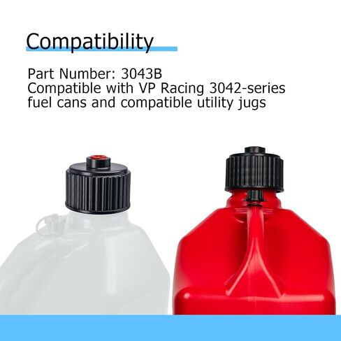 3043B O-Ring Compatible with VP Racing Fuel 3042 Gas Can Utility Jug Cap Seal Gasket with 5 Gram Grease, 10 Pack in Kuwait