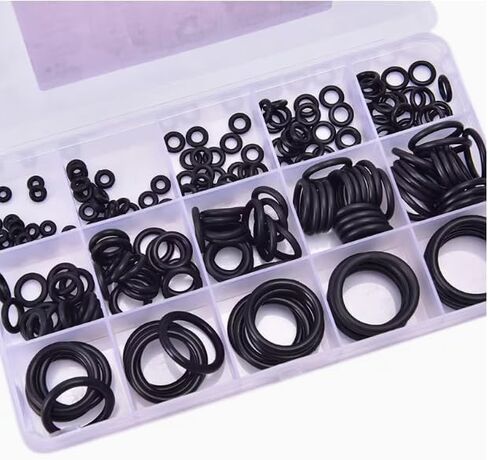 O Ring Assortment Kit, 200PCS 15 Sizes Nitrile Rubber O Ring Kit, Faucet Washers Assorted Set for Plumbing Automotive Repair Home Owner Essentials in Kuwait