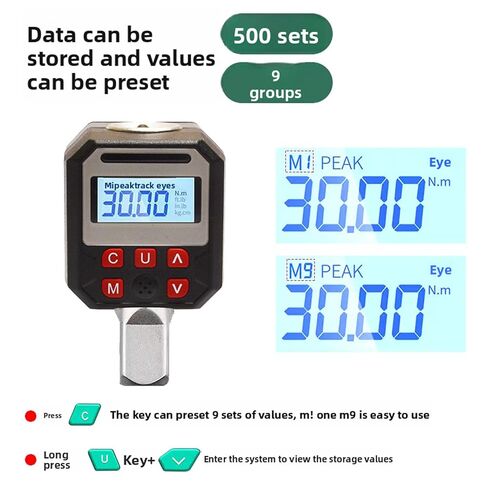 Generic محول عزم الدوران الرقمي، نطاق 1/2 بوصة 3 إلى 60 نانومتر مع شاشة LCD ملونة وتنبيه ذكي، لمهام الصيانة والتجميع التلقائي، محول مفتاح عزم الدوران الرقمي للسيارات in Kuwait