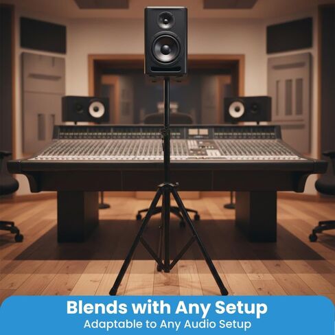 Deluxe Aluminum Speaker Stand – Tripod Base, Adjustable Height from 45.6-90 inches, Holds Up to 120 lb, Lightweight & Portable – for PA, DJ, Stage, or Home Speakers in Kuwait
