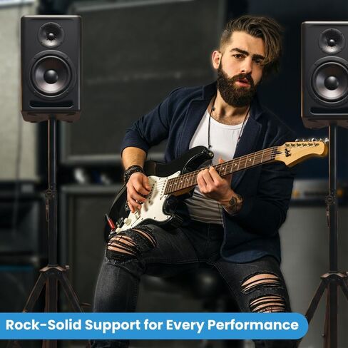 Deluxe Aluminum Speaker Stand – Tripod Base, Adjustable Height from 45.6-90 inches, Holds Up to 120 lb, Lightweight & Portable – for PA, DJ, Stage, or Home Speakers in Kuwait