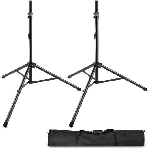 Deluxe Steel Speaker Stand Set of 2 with Carrying Bag– Height Adjustable from 45.6-90 inches Tripod Base, Holds Up to 120 lb Each, Steel Construction - for PA, DJ, Stage & Event Speakers in Kuwait