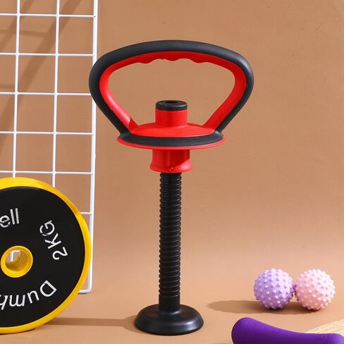 Kisangel Adjustable Kettlebell Handle with Base Nut for 40 Lb Weight Plates Anti-Slip Grip Attachment for Strength Training and Full Body Workouts at Home or Office in Kuwait