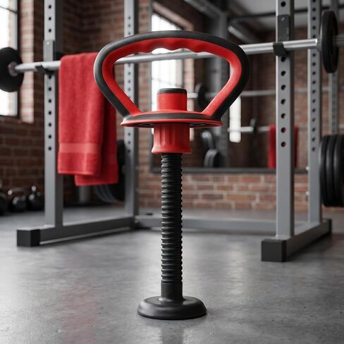 Kisangel Adjustable Kettlebell Handle with Base Nut for 40 Lb Weight Plates Anti-Slip Grip Attachment for Strength Training and Full Body Workouts at Home or Office in Kuwait