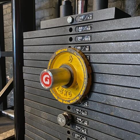 دبوس تمديد مكدس الوزن من GymPin لآلات الكابلات والصالات الرياضية المنزلية، دبوس مصقول 5/16 بوصة / 8 مم، صنع في الولايات المتحدة الأمريكية، أضف لوحات الوزن الأولمبية لتدريب القوة الزائد التدريجي in Kuwait