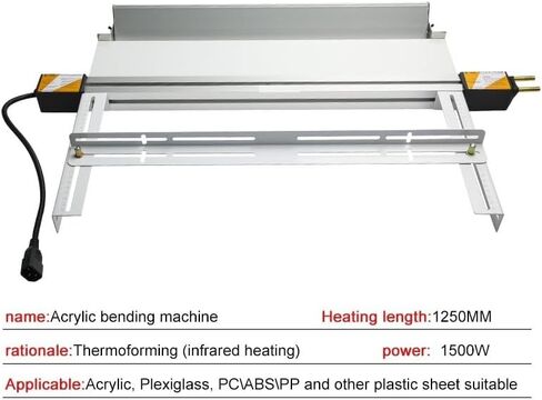 125cm Acrylic Heat Bending Machine With Light Box PVC Display Fe Bending Machine With Angle Positioning Bracket Uniform Temperature in Kuwait