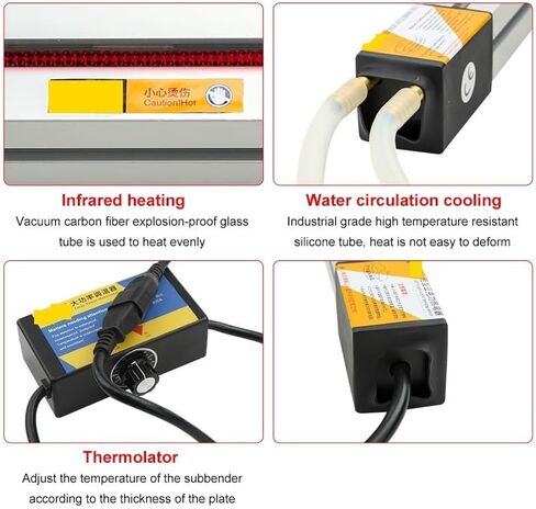 125cm Acrylic Heat Bending Machine With Light Box PVC Display Fe Bending Machine With Angle Positioning Bracket Uniform Temperature in Kuwait