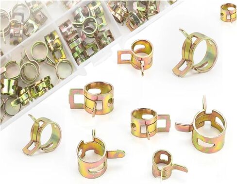 Spring Hose Clamp Zinc Plated M6-M14 Fuel Line Silicone Vacuum Hose Pipe Clamp Steel Wire Tube Pipe Clip Fastener in Kuwait