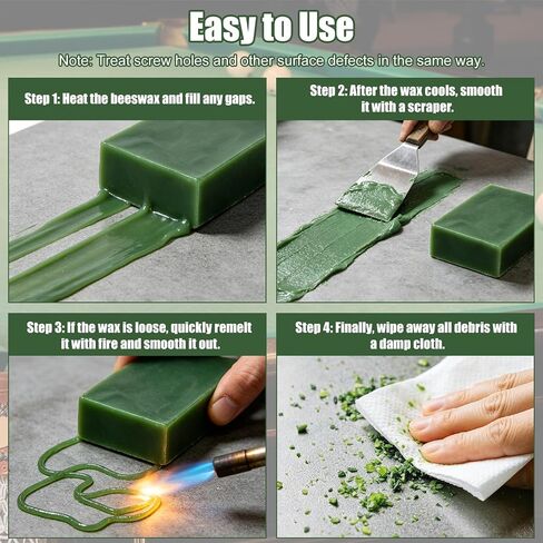 Bees Wax Bar for Pool Table, 3oz/85g Durable Billiard Table Wax Billiards Accessories for Repair Slate Seams Filling Screw Holes and Gaps Game Room Restoration, Easy Apply(Green) in Kuwait