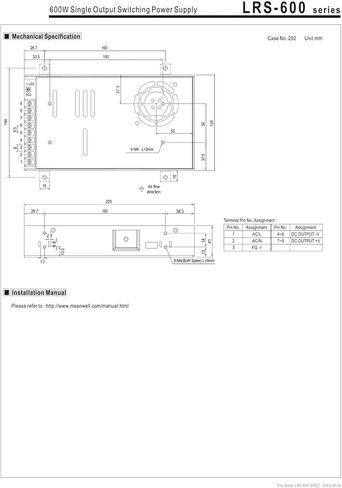 LRS-600-5 500W Single Output Switching Power Supply LRS-600 5V/100A in Kuwait