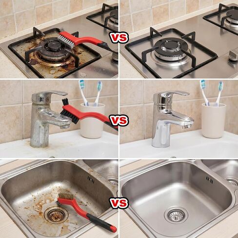 3PCS Mini Wire Brush Set, Stainless Steel Wire Brushes for Cleaning, BBQ Grill Brush for Rust Removal, Metal Brushes for Motorcycle Chain Cleaning Tools in Kuwait