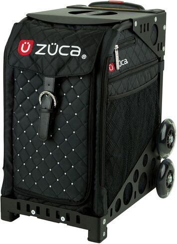 ZUCA Sport Insert أسود مبطن مع أحجار الراين، عجلات غير وامضة، إطار رياضي in Kuwait