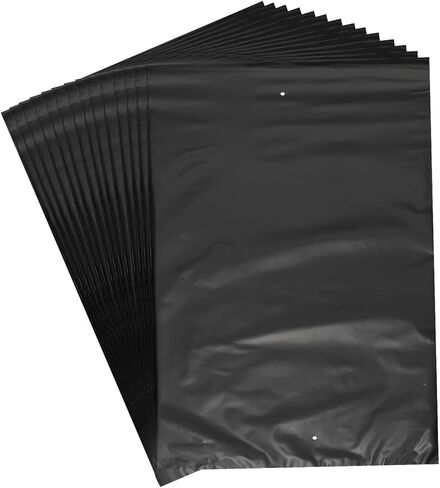 uxcell Shrink Wrap Bags, 50Pcs 11.8 x 5.5 Inch Black POF Heat Shrink Wrap Bags for Packaging Gift Baskets, Soap, Bath Balls, Candles, Stationery, Cosmetics Homemade DIY Crafts in Saudi Arabia