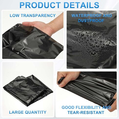 uxcell Shrink Wrap Bags, 50Pcs 11.8 x 5.5 Inch Black POF Heat Shrink Wrap Bags for Packaging Gift Baskets, Soap, Bath Balls, Candles, Stationery, Cosmetics Homemade DIY Crafts in Saudi Arabia