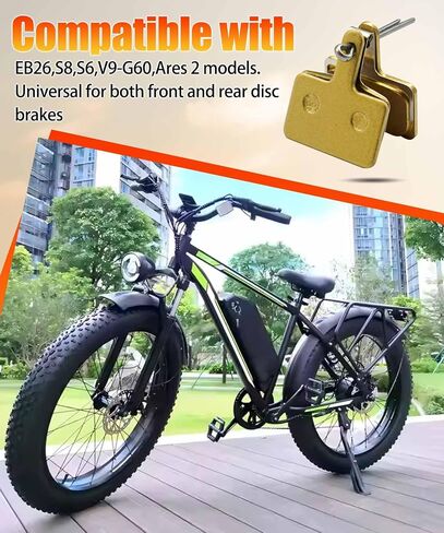 2PCS E-Bike Brake Pads Fits for AMYET EB26/S8/S6/V9-G60/Ares 2Electric Dirt Bike Brake Accessories (Rear+Front) in Kuwait