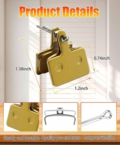 2PCS E-Bike Brake Pads Fits for AMYET EB26/S8/S6/V9-G60/Ares 2Electric Dirt Bike Brake Accessories (Rear+Front) in Kuwait