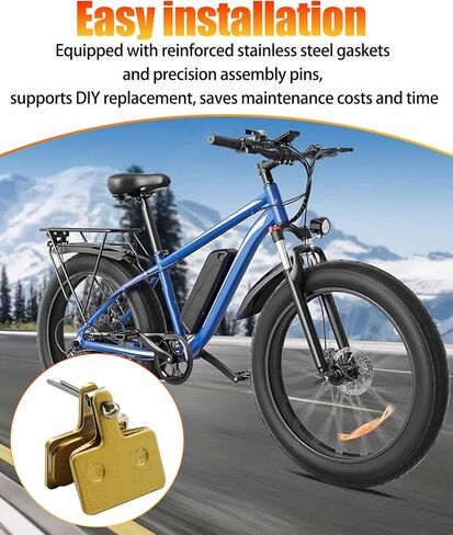 2PCS E-Bike Brake Pads Fits for AMYET EB26/S8/S6/V9-G60/Ares 2Electric Dirt Bike Brake Accessories (Rear+Front) in Kuwait