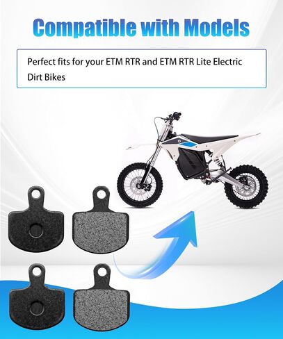 2Pairs E-Bike Brake Pad Fits for ETM RTR Lite Electric Dirt Bike Replacement Parts in Kuwait