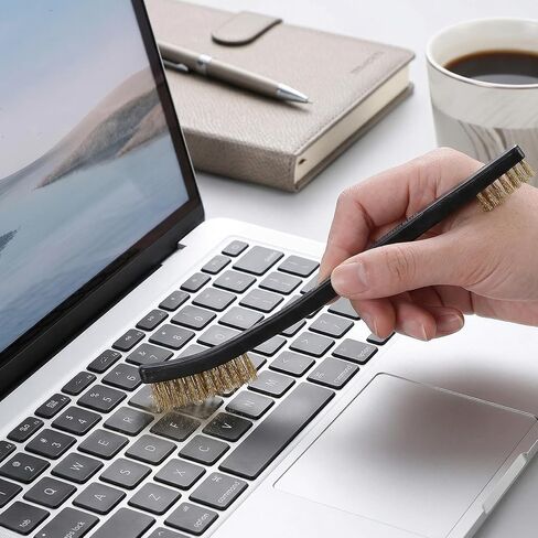 5 قطع من فرشاة الأسلاك النحاسية، فرش نحاسية صغيرة لتنظيف المعادن، فرشاة برونزية للأدوات والشوايات وقطع غيار السيارات in Kuwait