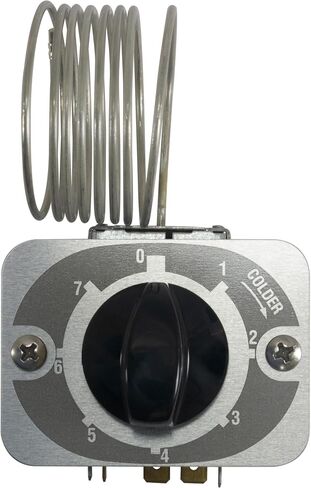 Danfoss 077B7100 Thermostat 1 Door Refrigerators 077B7100 077B0967L Cold Cut-in +14.9F Cold cut-out -0.4F Warm Cut-in +47.3F Warm Cut-out +37.4F Capillary tube length 47.2in B0 Fit: K50P-1125-001 in Kuwait
