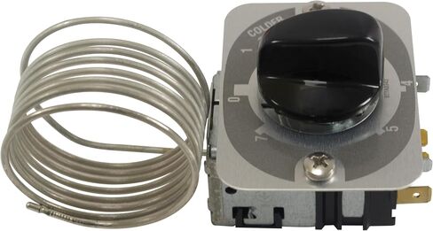 Danfoss 077B7100 Thermostat 1 Door Refrigerators 077B7100 077B0967L Cold Cut-in +14.9F Cold cut-out -0.4F Warm Cut-in +47.3F Warm Cut-out +37.4F Capillary tube length 47.2in B0 Fit: K50P-1125-001 in Kuwait